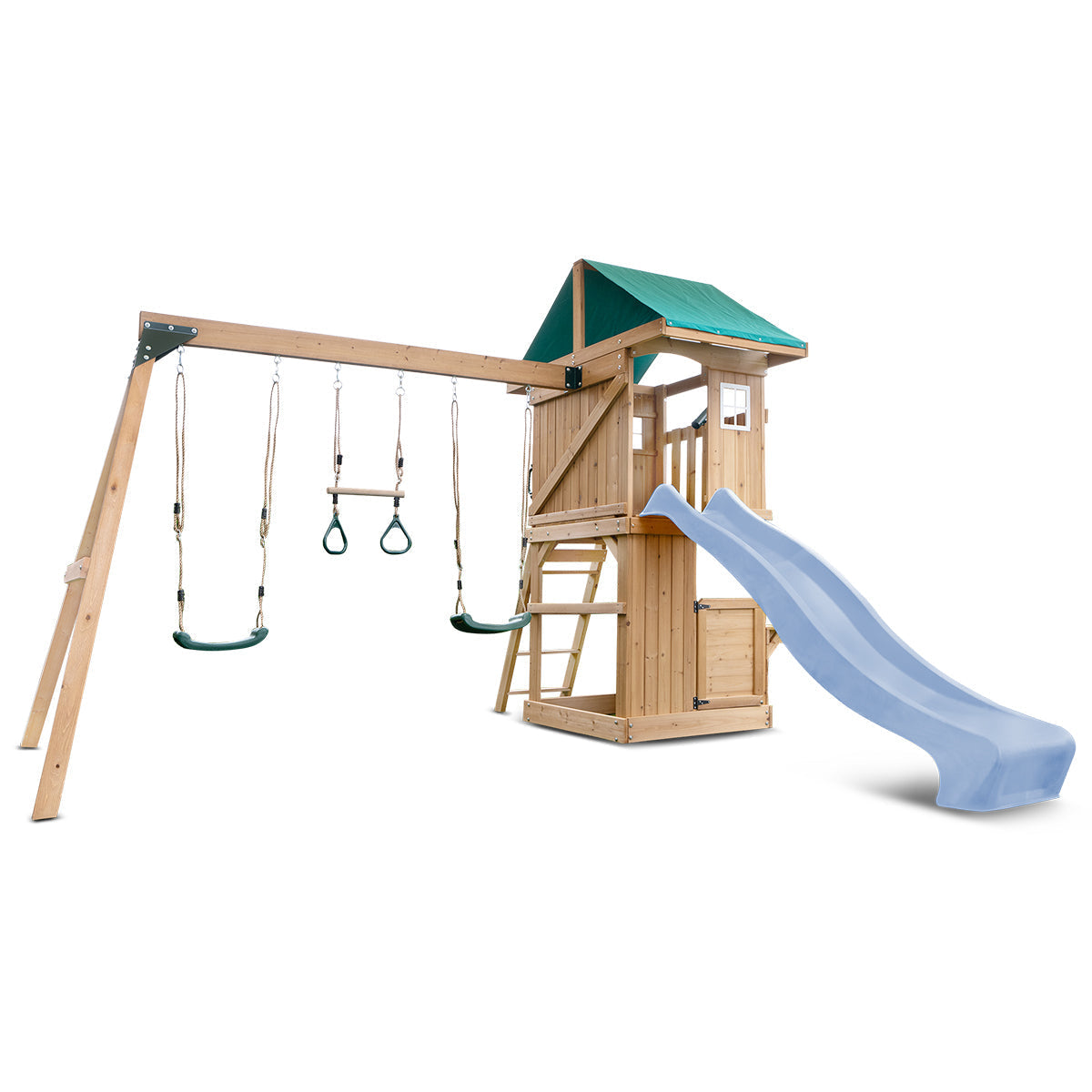 Lifespan Kids Montrose Swing Set & Play Centre With 2.2M Slide (Pastel Blue) Slides
