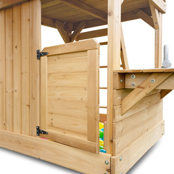 Lifespan Kids Montrose Swing Set & Play Centre With 2.2M Slide (Pastel Pink) Slides