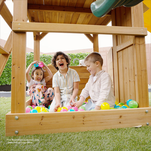 Lifespan Kids Montrose Swing Set & Play Centre With 2.2M Slide (Pastel Pink) Slides