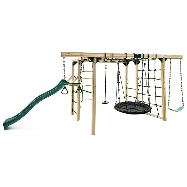 Lifespan Kids Orangutan Climbing Cube Jungle Gym Play Centre + Green Slide Outdoor Play Sets