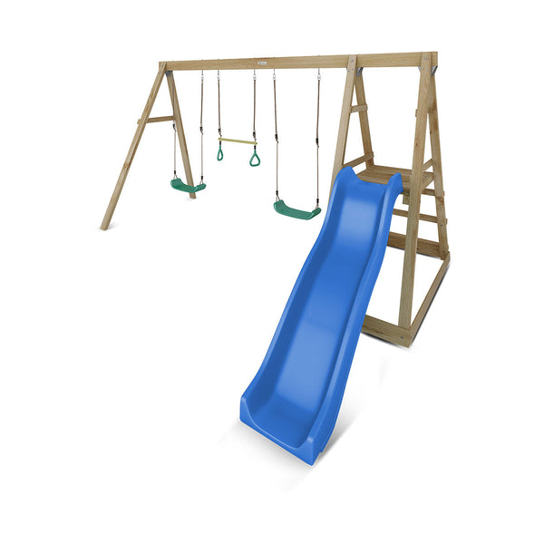 Lifespan Kids Winston Swing Set With Climb & 1.8M Slide (Blue) Outdoor Play Sets