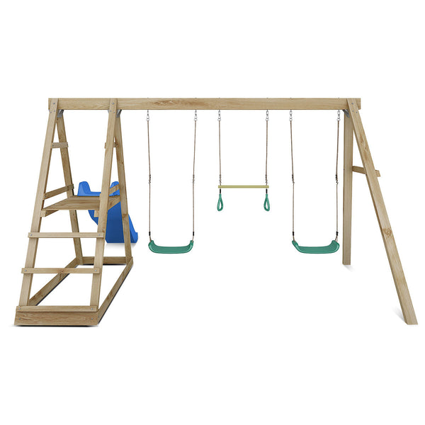 Lifespan Kids Winston Swing Set With Climb & 1.8M Slide (Blue) Outdoor Play Sets