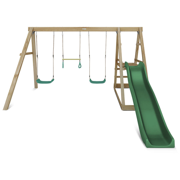 Lifespan Kids Winston Swing Set With Climb & 1.8M Slide (Green) Outdoor Play Sets