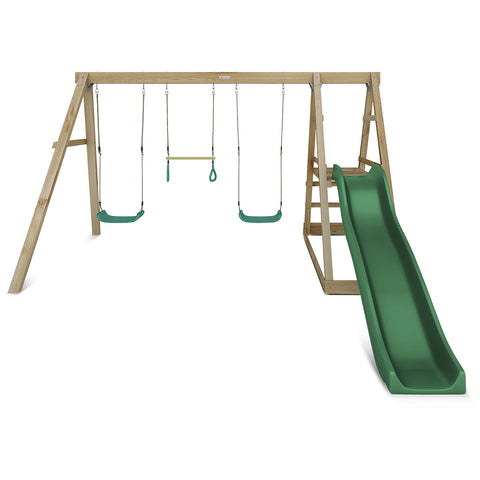 Lifespan Kids Winston Swing Set With Climb & 1.8M Slide (Green) Outdoor Play Sets