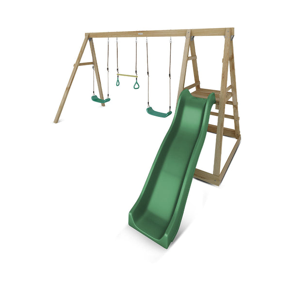 Lifespan Kids Winston Swing Set With Climb & 1.8M Slide (Green) Outdoor Play Sets