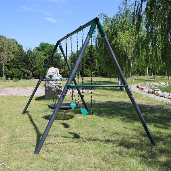 Lifespan Kids Titan Commercial Steel Swing Set Outdoor Swings