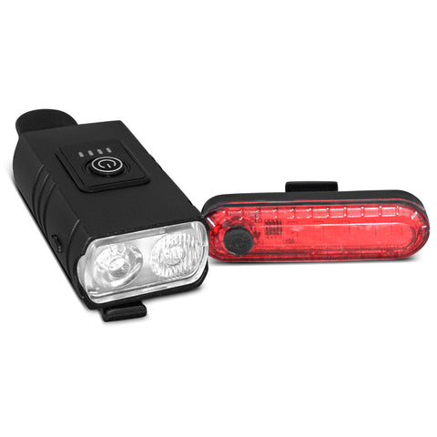 Progear Led Rechargeable Front And Rear Light Set Lights & Reflectors