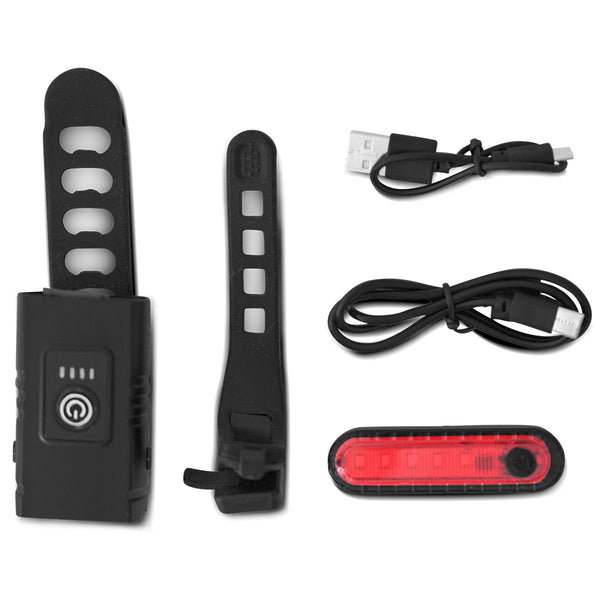 Progear Led Rechargeable Front And Rear Light Set Lights & Reflectors