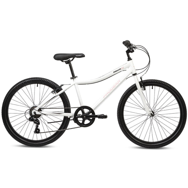 Progear Duralite 24" Girls 7 Speed Bike Pearl White Bicycles