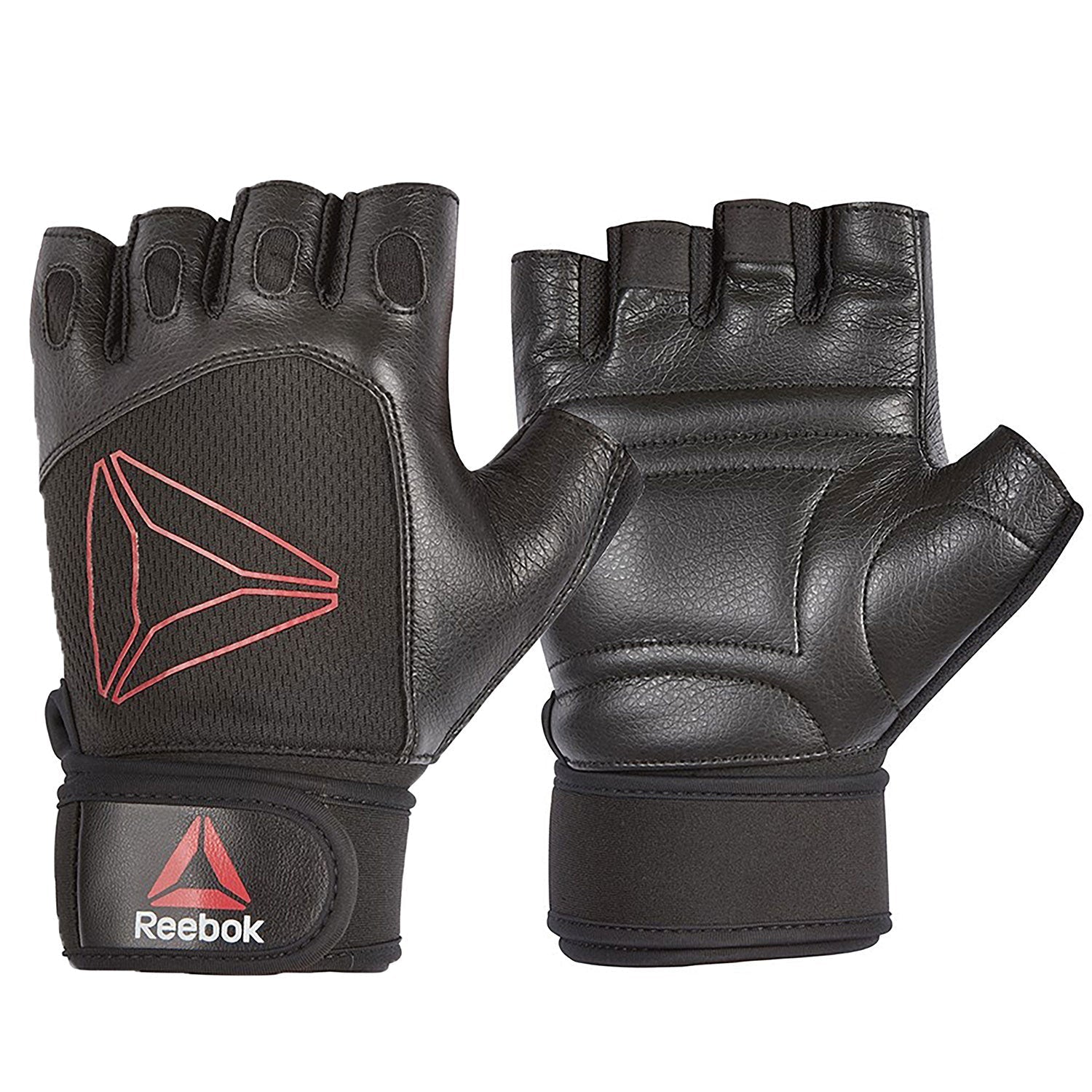 Gloves Straps & Hooks Reebok Lifting Gloves Small In Black & Red