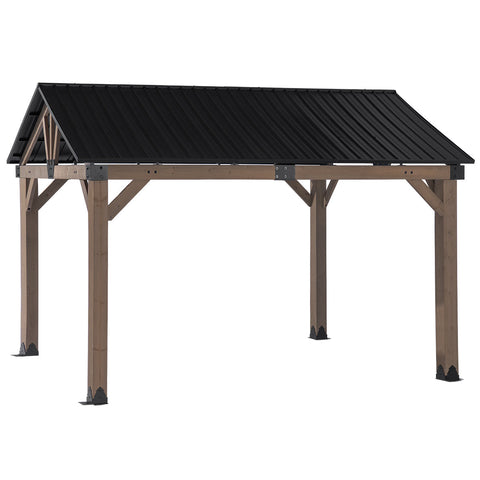 Yardtopia Fremantle 3.6M X 3M Timber & Steel Gable Roof Gazebo Gazebos & Pergolas