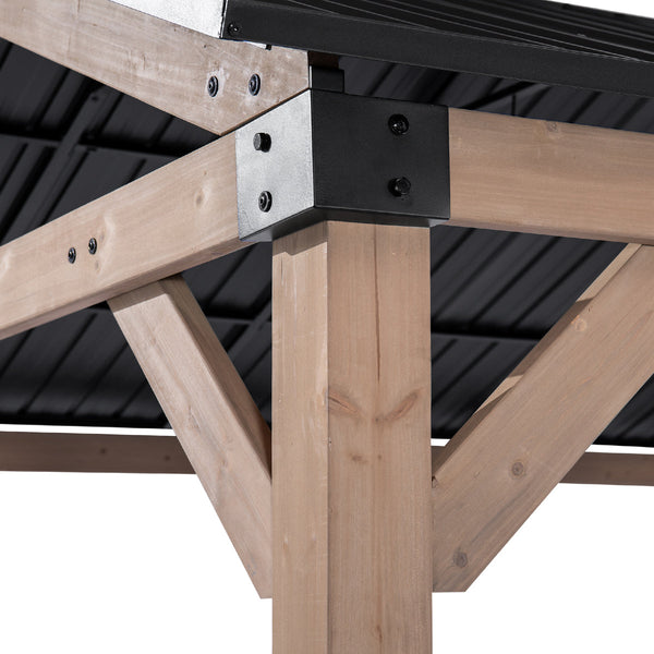 Yardtopia Fremantle 3.6M X 3M Timber & Steel Gable Roof Gazebo Gazebos & Pergolas