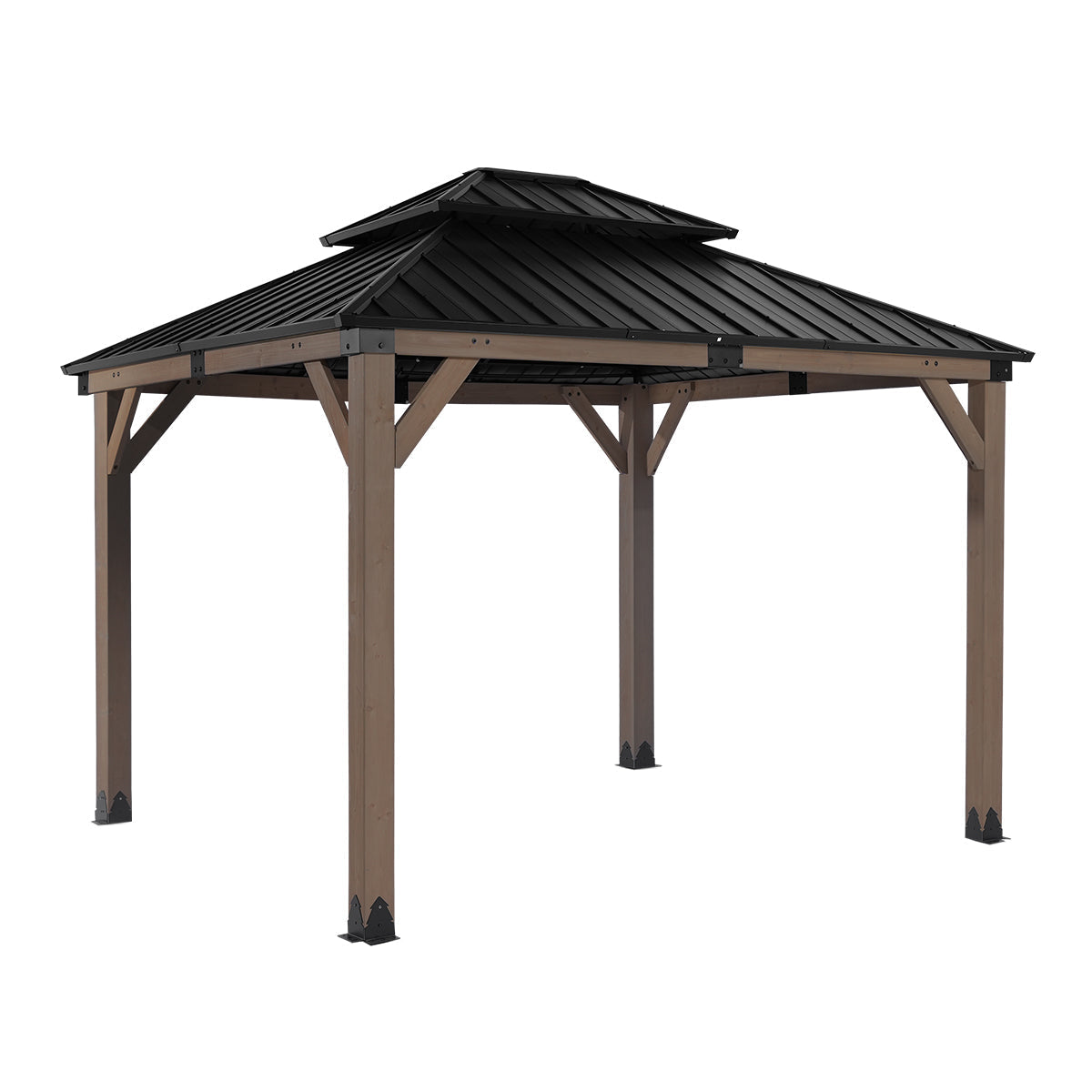 Yardtopia Maryborough 3M X Timber & Steel Double Hip Roof Gazebo Gazebos & Pergolas