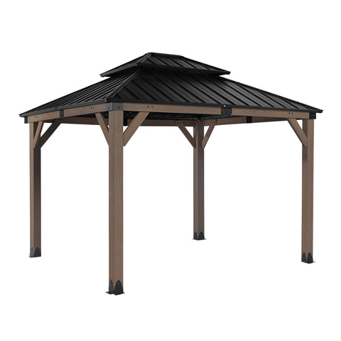 Yardtopia Maryborough 3M X Timber & Steel Double Hip Roof Gazebo Gazebos & Pergolas