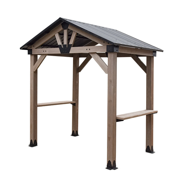 Yardtopia Oslo 2.4M X 1.8M Bbq/Grill Timber & Steel Gable Roof Gazebo Gazebos & Pergolas