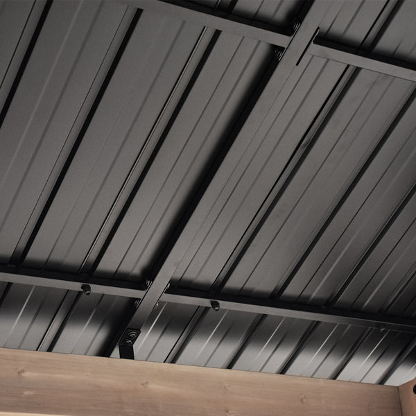 Yardtopia Oslo 2.4M X 1.8M Bbq/Grill Timber & Steel Gable Roof Gazebo Gazebos & Pergolas