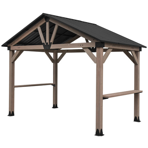 Yardtopia Oslo Xl 3.6M 2.4M Bbq/Grill Timber & Steel Gable Roof Gazebo Gazebos & Pergolas
