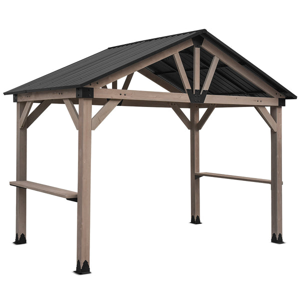Yardtopia Oslo Xl 3.6M 2.4M Bbq/Grill Timber & Steel Gable Roof Gazebo Gazebos & Pergolas