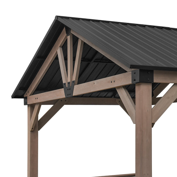 Yardtopia Oslo Xl 3.6M 2.4M Bbq/Grill Timber & Steel Gable Roof Gazebo Gazebos & Pergolas