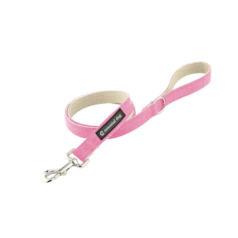 Leads & Head Collars Essential Dog Natural Hemp & Cotton Lead Leash (Pretty Pink) Extra Small