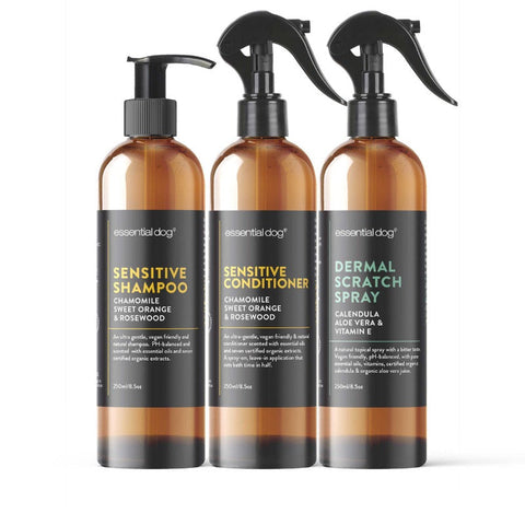 Dog Grooming Essential Dog Sensitive Skin Value Pack: Shampoo Conditioner And Dermal Itch Spray