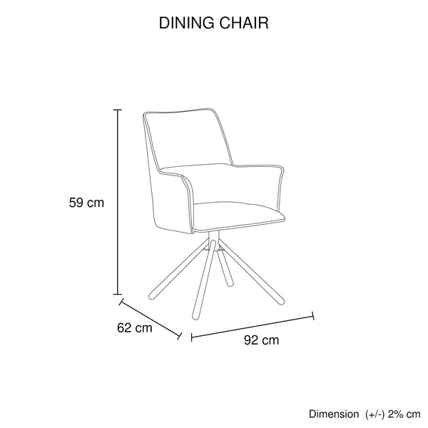 Dining Chair Green Linen Fabric Upholstered Seat Powder Coated Iron Legs Dining Chairs