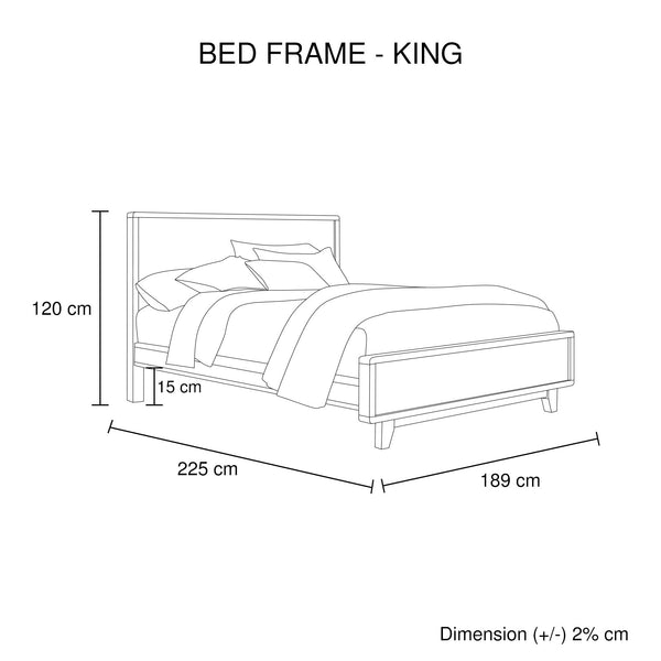 4 Pieces Bedroom Suite King Size In Solid Wood Antique Design Bedside Table Tallboy Light Brown King Bed Frames