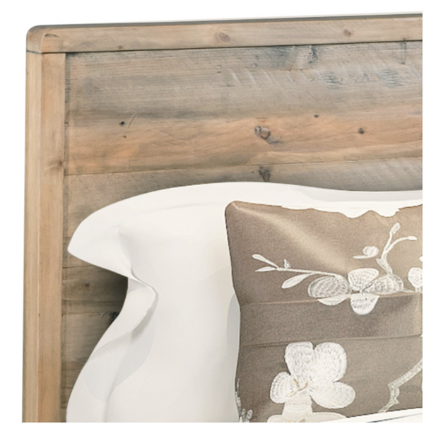 Queen Size Bed Frame In Solid Antique Design Light Brown Queen Bed Frames