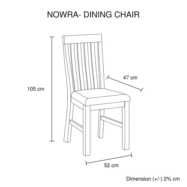 2X Frame Leatherette In Solid Acacia & Veneer Oak Colour Dining Chairs