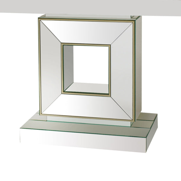 Hall Table Rectangular Shape Mdf & Mirror Attractive Base Hall Tables