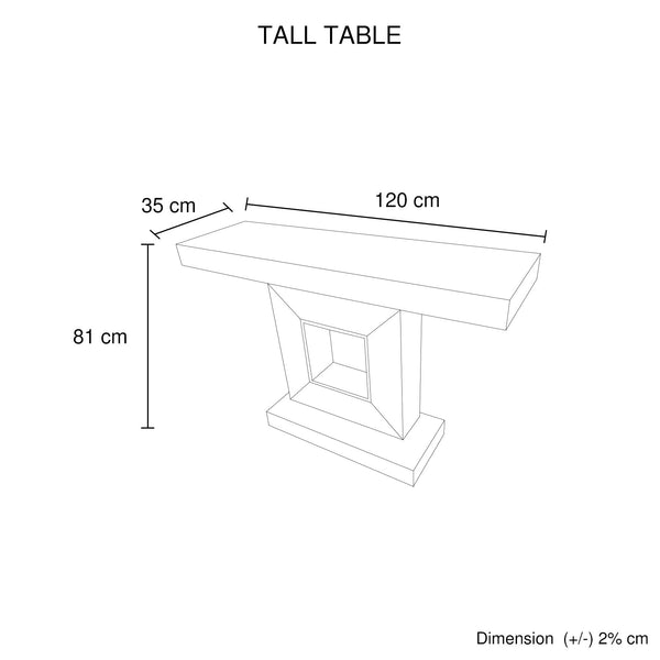 Hall Table Rectangular Shape Mdf & Mirror Attractive Base Hall Tables