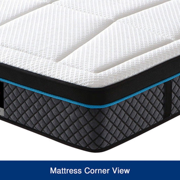 Queen Mattress In Coolmax Memory Foam 6 Zone Pocket Coil Soft Firmness Mattresses