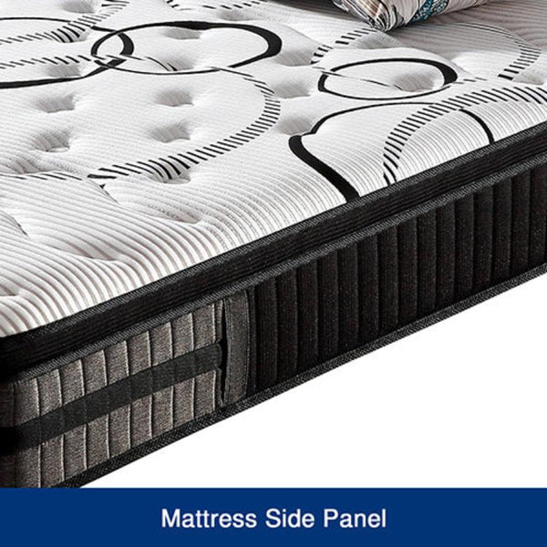 King Mattress In Gel Memory Foam Pocket Coil Medium Firm Bed 34Cm Thick Mattresses