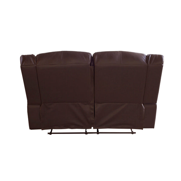 2 Seater Recliner Sofa In Faux Leather Lounge Couch Brown Sofas Armchairs & Couches