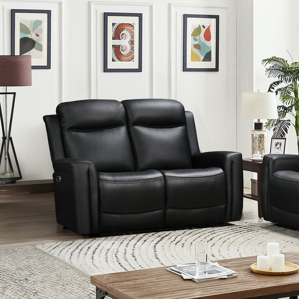 2 Seater Electric Leather/Pvc Black Recliner Electric Massage Chairs