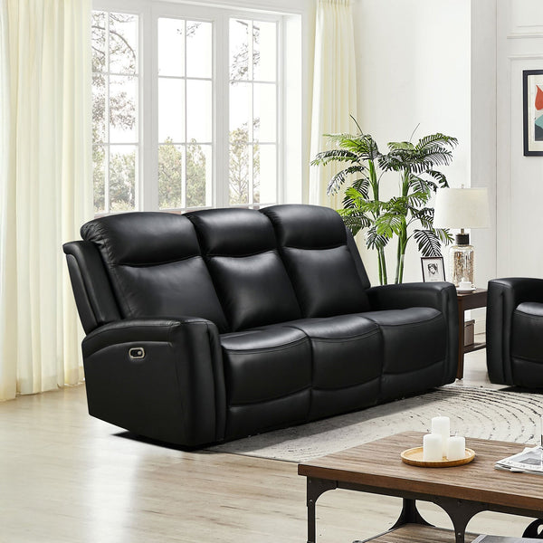 3 Seater Electric Leather/Pvc Black Recliner Electric Massage Chairs