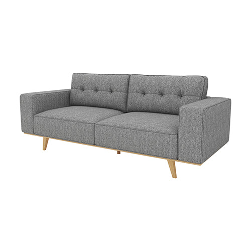 Melbournians Furniture 3 Seater Sofa Fabric Upholstery Grey Colour Pocket Spring Wooden Frame Sofas Armchairs & Couches