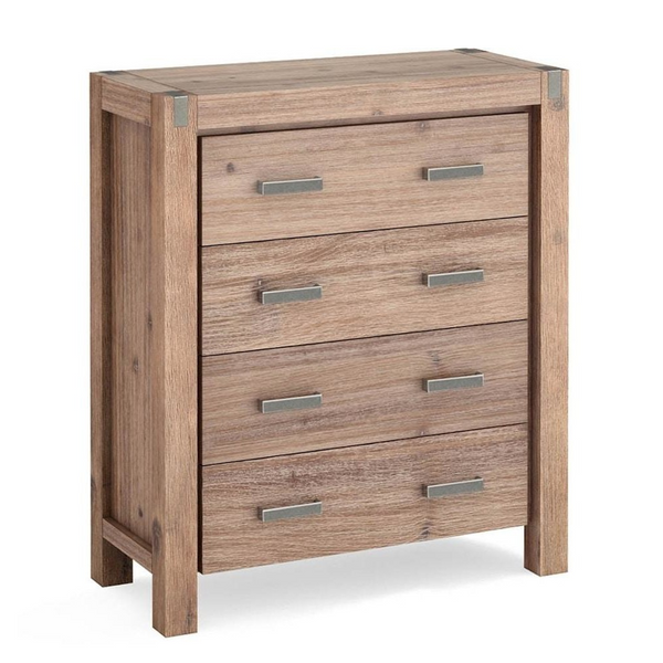 Tallboy Chest Of Drawers With 4 Storage In Chocolate Colour Dressers & Chests Of Drawers