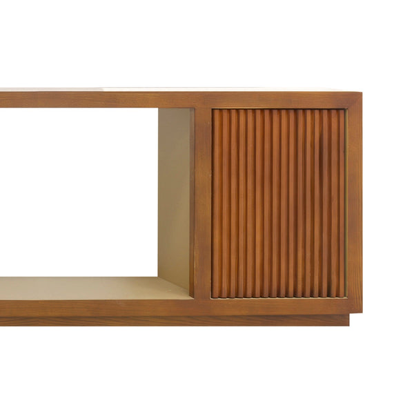 Tv Cabinet Mdf Brown Colour Two Sideboards Open Space Sideboards & Buffets