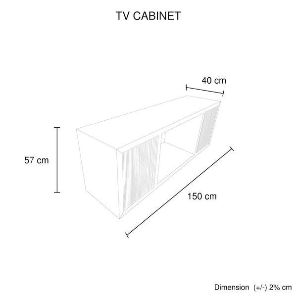 Tv Cabinet Mdf Brown Colour Two Sideboards Open Space Sideboards & Buffets
