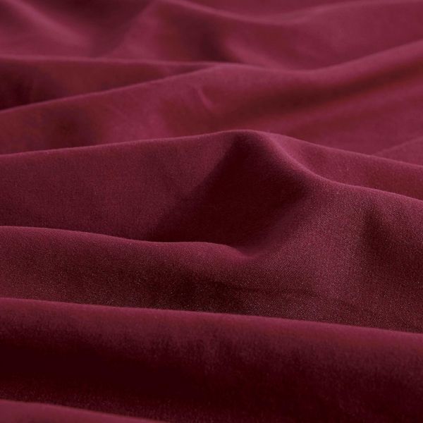 Cleverpolly Washed Microfibre Quilt Cover Set (Burgundy Single) Quilt Covers