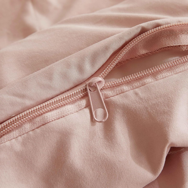 Cleverpolly Washed Microfibre Quilt Cover Set (Pink King) Quilt Covers