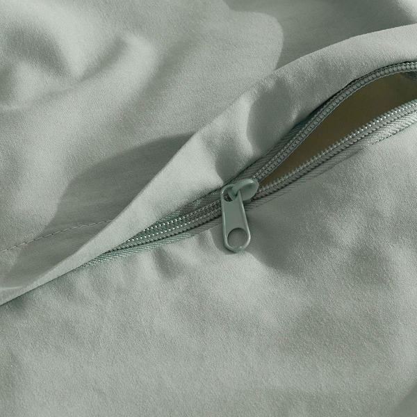 Cleverpolly Washed Microfibre Quilt Cover Set (Sage King) Quilt Covers