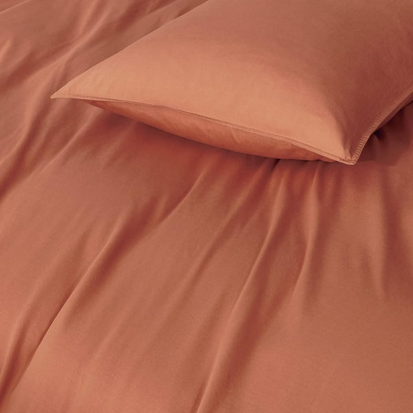 100% Cotton Washed Bed Quilt Cover Set Brick Single Single Bed Quilts