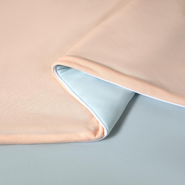 Ice Cooling Reversible Summer Comforter Blanket (Orange And Blue Single/Double) Blankets