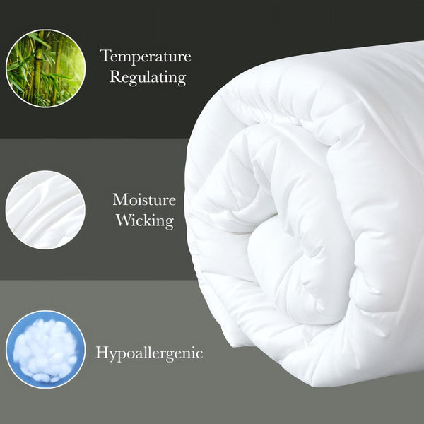 100% Premium Bamboo Microfiber Quilt All Season Ultra Soft Comfy Machine Washable Hypoallergenic & Breathable Duvet With Extra Plush Fabric Luxurious