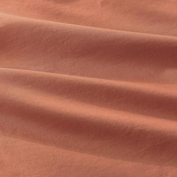 100% Washed Cotton Fitted Sheet Combo Set A Natural Ultra Soft & Breathable Includes Pillowcases Machine Washable (Brick Queen) Sheets