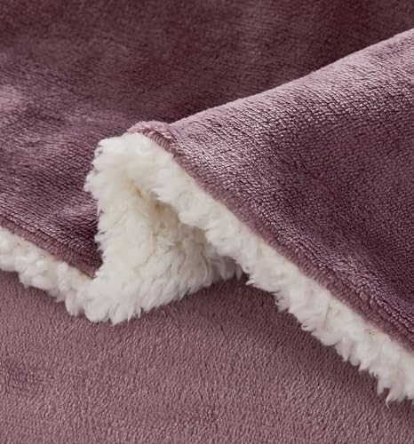 2 In 1 Teddy Sherpa Quilt Cover Set (Mauve Queen) Quilt Covers