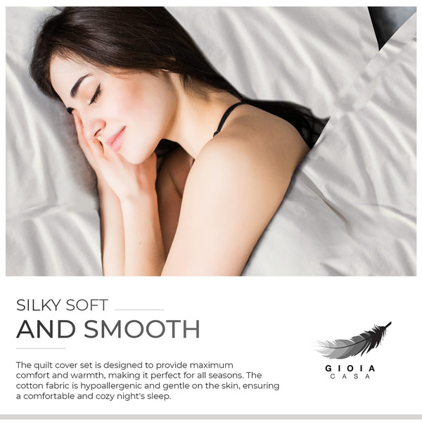 100% Cotton Washed Bed Quilt Cover Set White Queen Size Queen Doonas