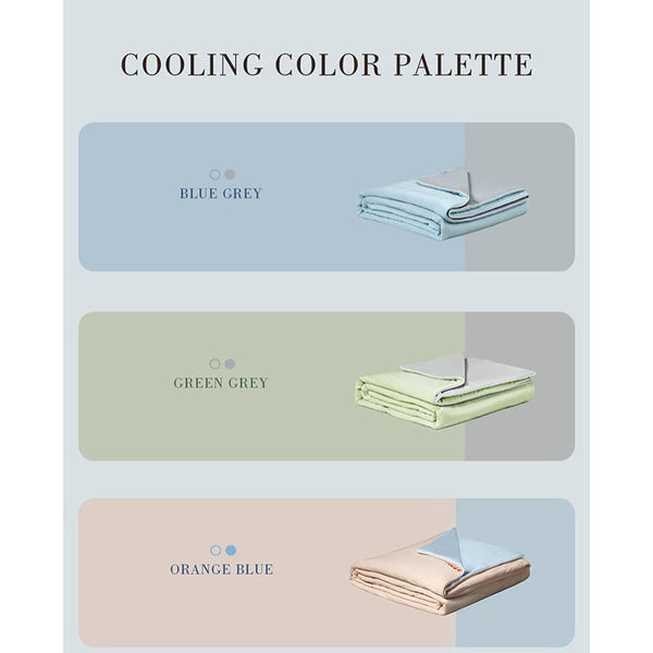 Gioia Casa Ice Cooling Reversible Summer Comforter Blanket (Green And Grey Queen/King) Blankets